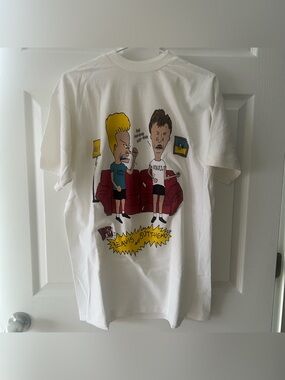 Vintage Beavis and Butt-Head 1993 Graphic Tee Shirt Size Large 90s New Main & Co